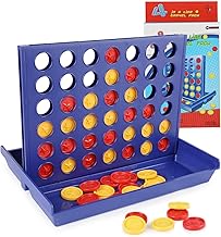 SULOLI Puissance 4 - Jeux de Société - Jeu Portable Amusant pour 2 Joueurs à Partir de 6 Ans(15 * 3 * 26cm)
