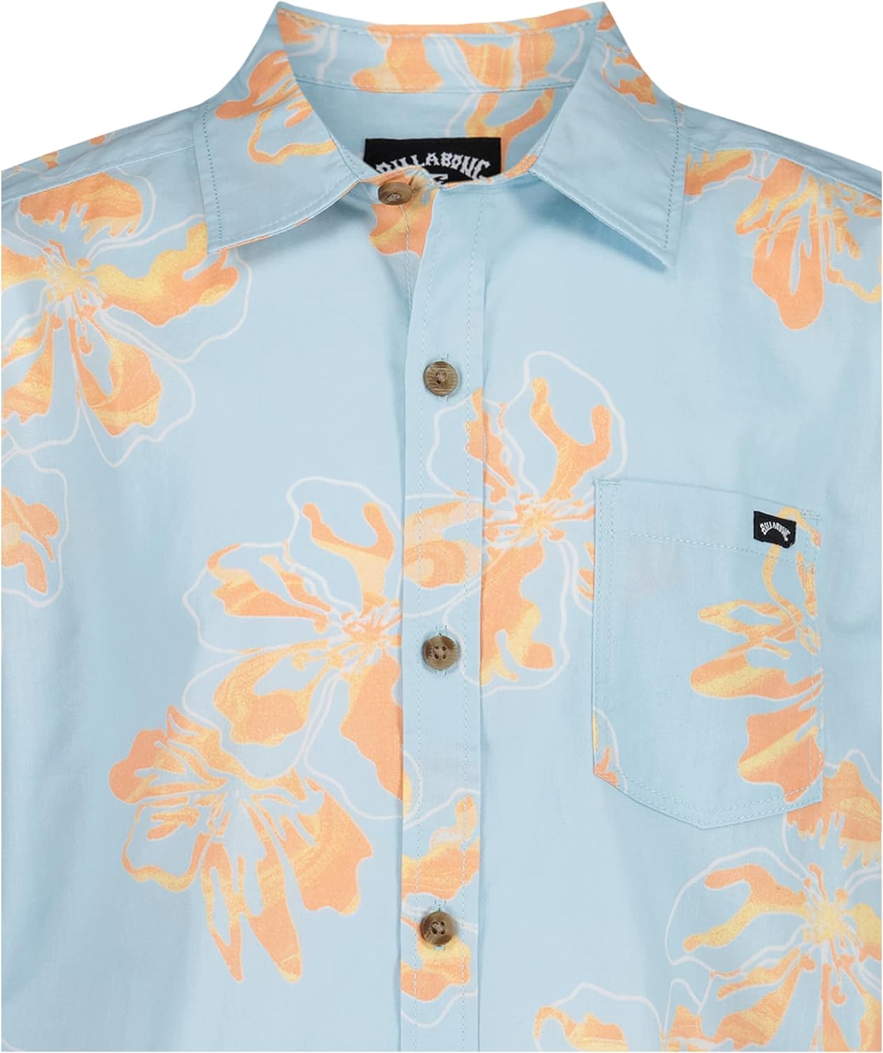 Billabong Boys' Sundays Short Sleeve Woven Button-Down Shirt, Casual Top with Chest Pocket