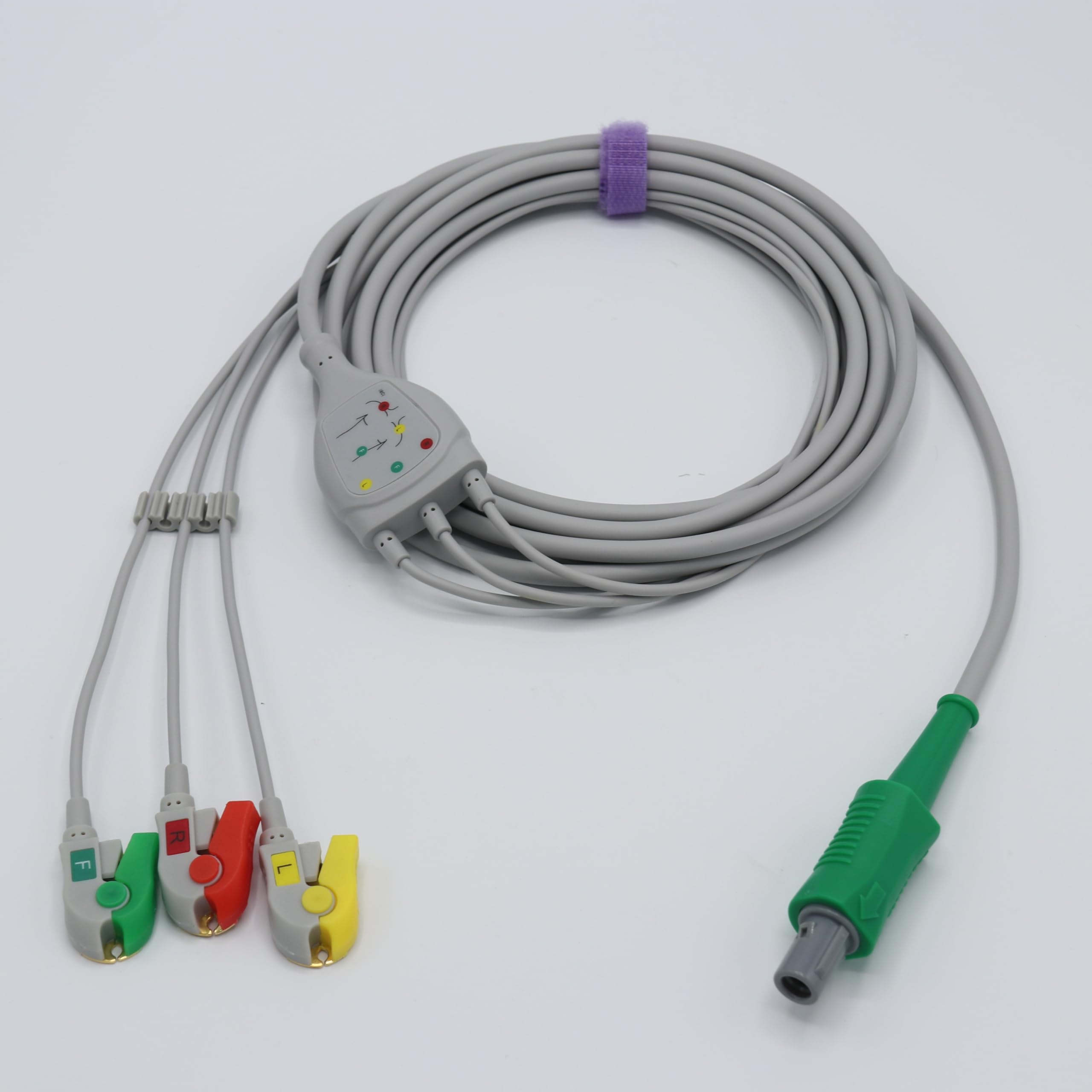 skmeditec3 Lead Pinch Direct Connect Cable Compatible with Biosys Monitors, Replacement Pinch Cord with 6 Pins Connector