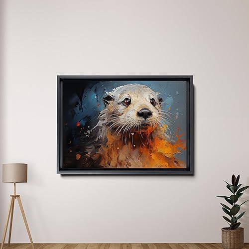 Miniatura 2 de Fox Mother Cub Print, In The Style Of Stencil,Based, Ivory, Kids Wall Art, Kids Wall Art Display, Mom And Baby Animal Art Print, Decor Canvas, Art