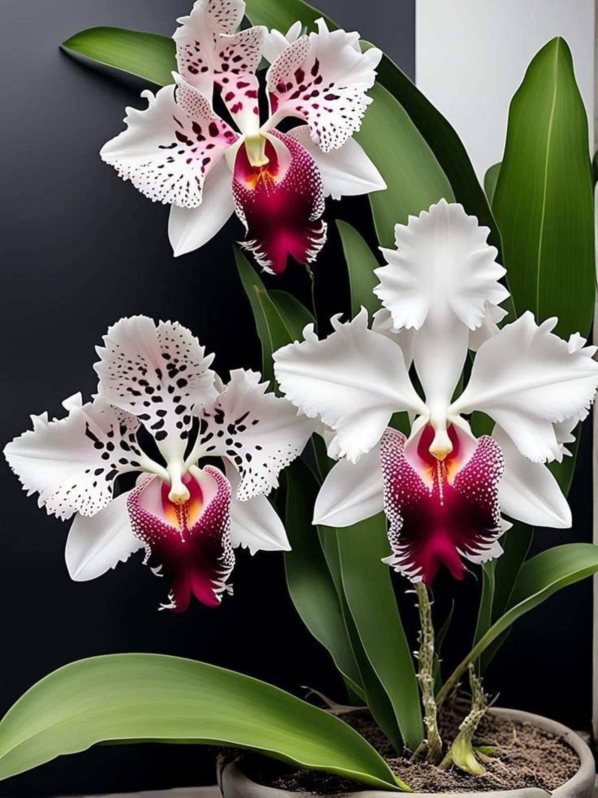 Rare Cymbidium Orchid Perennial Bulbs UK, Fragrant Flowers, Suitable for Garden Plants, Landscape Design, Indoor and Outdoor Potted Plants-5 Rhizome-E