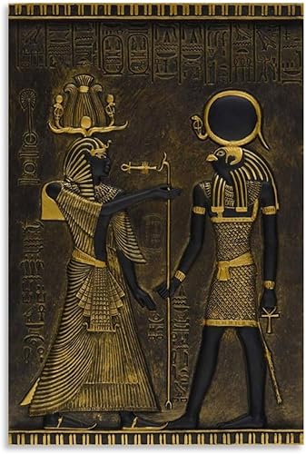 Póster De Faraón De Dios Del Antiguo Egipto Negro Y Dorado Para Pared, Lienzo, Decoración De Pared, Poster Decorative Painting Canvas Wall Posters