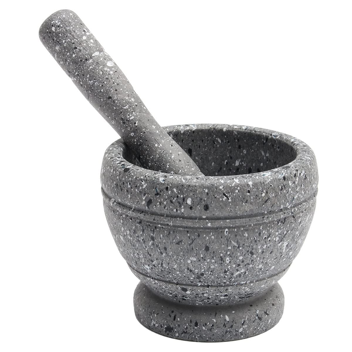 CPWGSM Resin Mortar and Pestle Set - Durable Garlic Herb Spice Grinder Crusher, Granite-Style Kitchen Tool