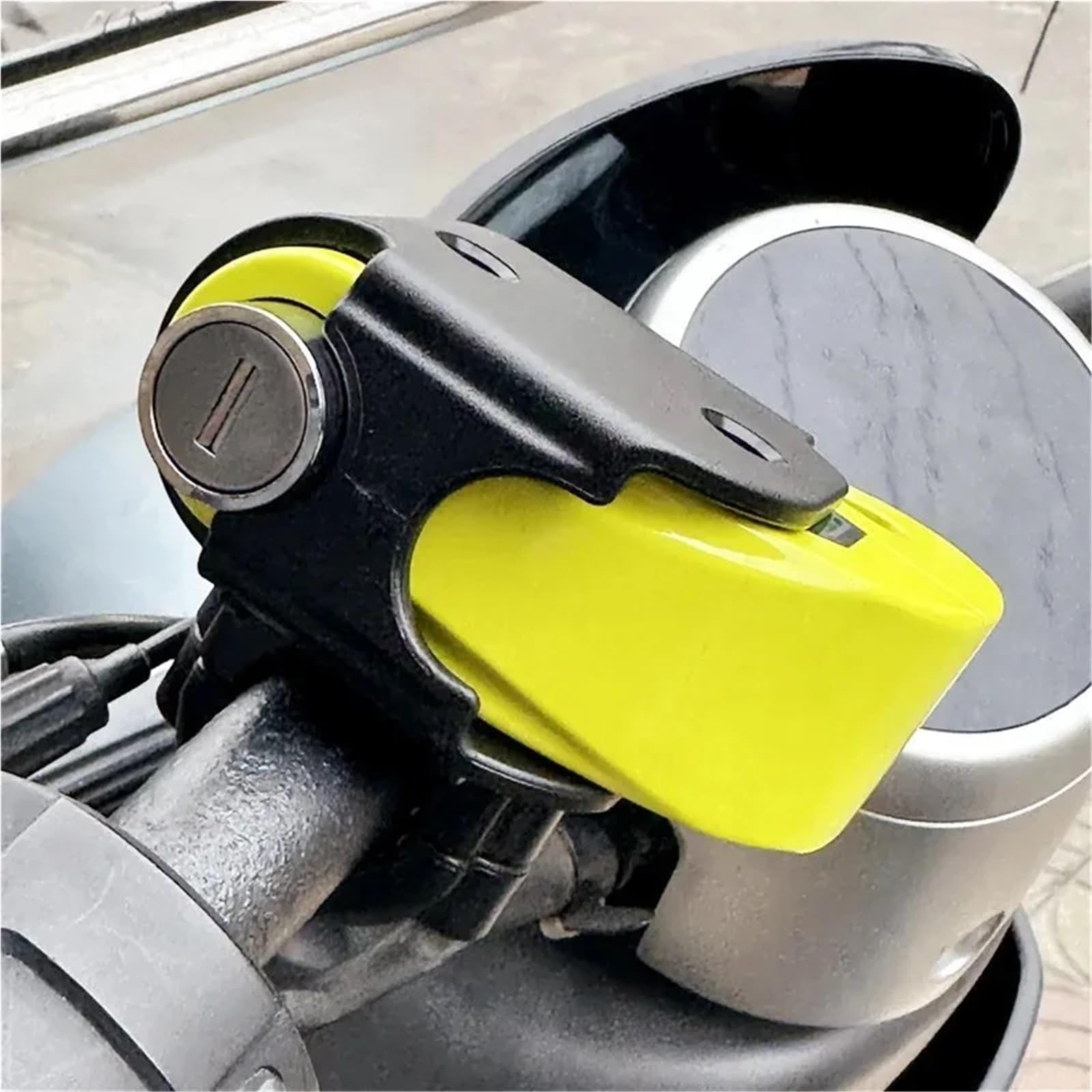 blokada motocykla Blokada roweru motocyklowego Alarm bezpieczeństwa kłódka tarcza aluminiowa stop antykradzieżowy przypomnienie lina blokada torba(Black combined)