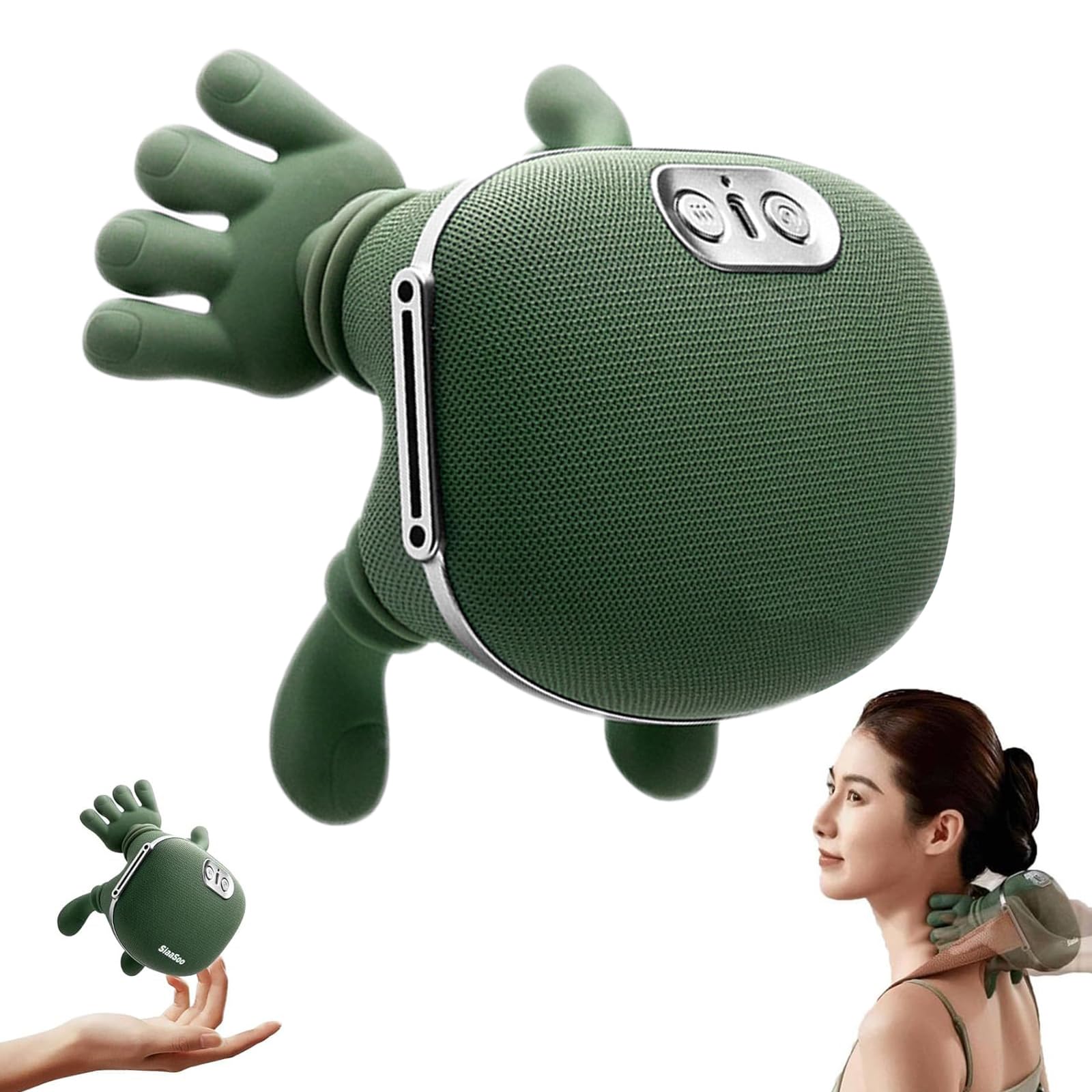TrueAlign Massage Master for Shoulder, Nackenmassagegerät mit Wärme, 4D-Tiefenmassagegerät für Nacken und Schultern, Rückenmassagegerät, Kabellos Massagegerät für Frauen und Männer