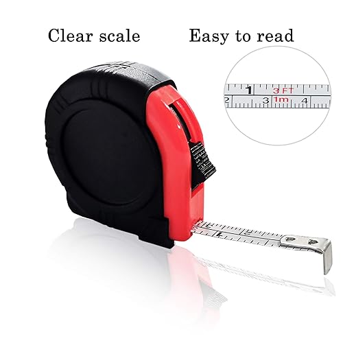 Miniatura 3 de Cinta métrica retráctil para niños, mini llavero métrico  pulgadas, regla de cinta métrica portátil con bloqueo deslizante estable para medir el