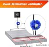 Electric underfloor heating for tiles: two-core heating mat WARMON Ultra 200 W/m² including thermostat with floor sensor thermostat: mat size: 15 m² - 2 pieces (8 + 7 m²)