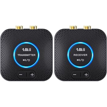 1Mii Drahtlos Audio Sender Empf nger f r TV 1 TX+1 RX 24GHz Long Range Wireless Audio Transmitter Receiver Set f r Fernsehen to Home Stereo/Speakers/Amplifier Low Latency 35mm/RCA Audio Adapter