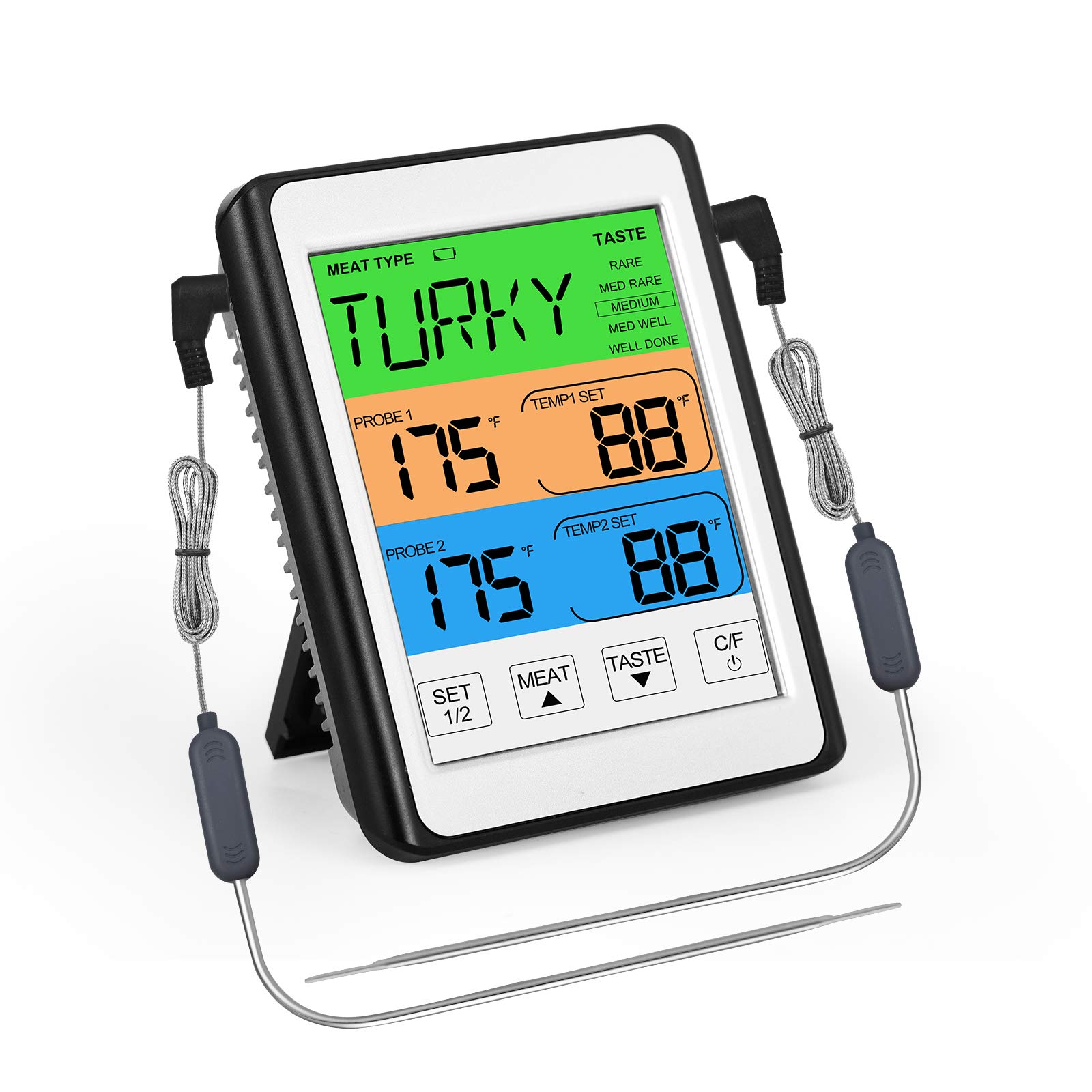 Buy Meat Thermometers, Temperature Probe BBQ Thermometer with Backlight