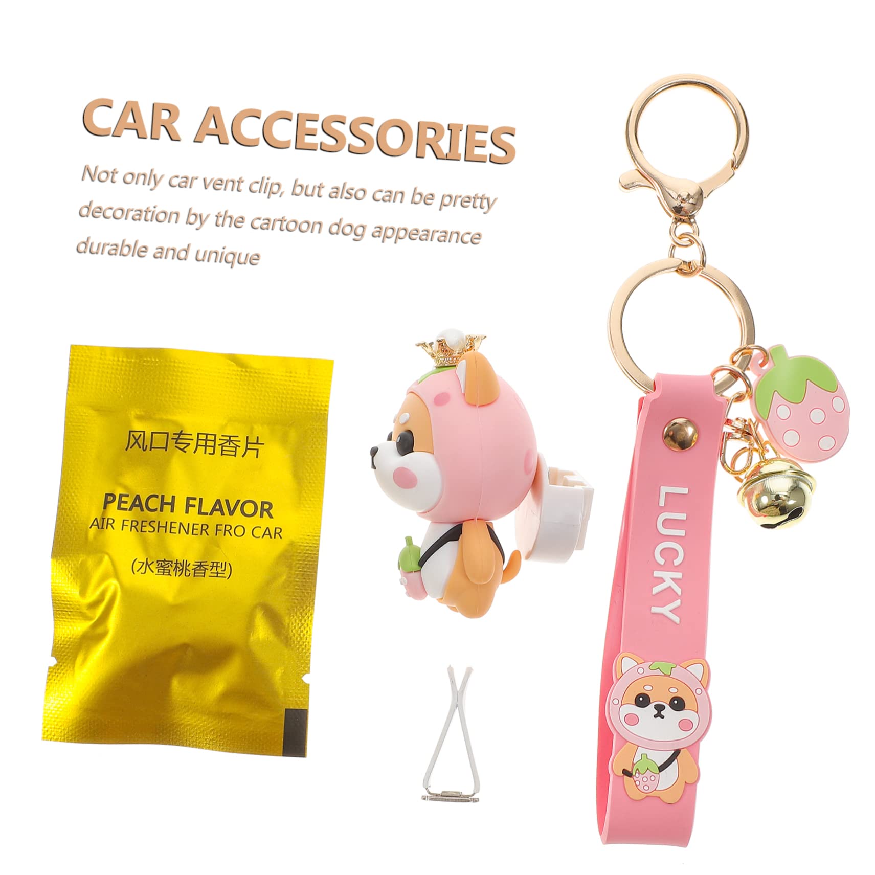 Gatuida 3pezzi Clip Per Diffusore Aromi Auto Decorazione Vent Carino Cane Facile Da Installare e Resistente Profumatore Per Abitacolo Auto