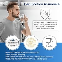 Vista 2 de PUREPLUS Cartucho de repuesto para filtro de agua de carbono y sedimentos FXHTC para toda la casa, de 5 micrones, de 10 x 4.5 pulgadas