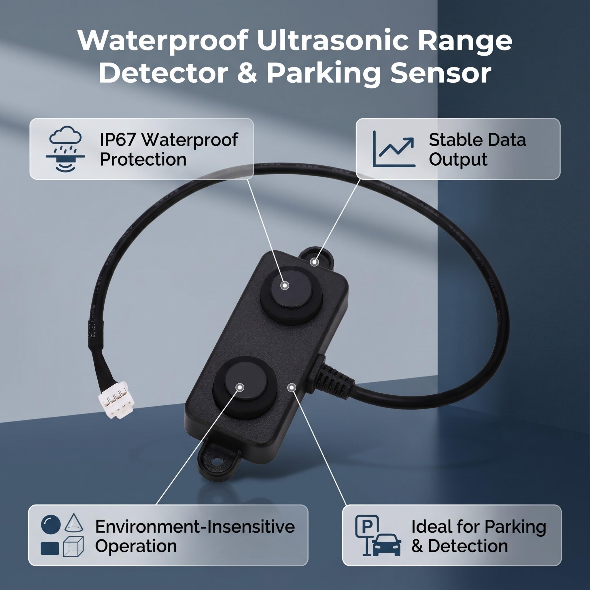 Sensore di Distanza Ad Ultrasuoni 3-450cm, Modulo A02 Automatico UART Robot Evitamento Automatico degli Ostacoli Evitamento delle Collisioni 3.3V-5V 8mA