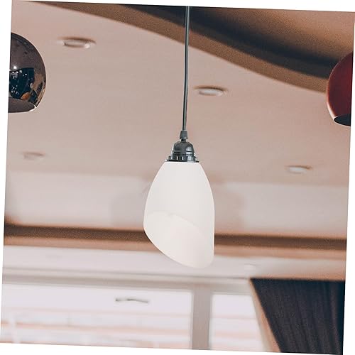 Miniatura 9 de Veemoon Pantalla de lámpara de plástico, 6 piezas de repuesto con forma de herradura inclinada, pantalla blanca, cubierta de lámpara de pie para