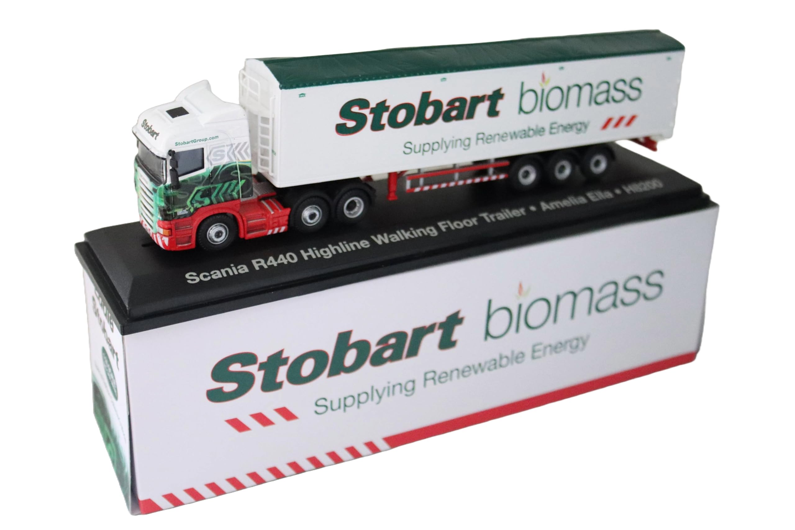 Eddie Stobart Biomass Scania R440 Walking Floor Trailer Scale Model Lorry, 1:76 Scale, Amelia Ella NB