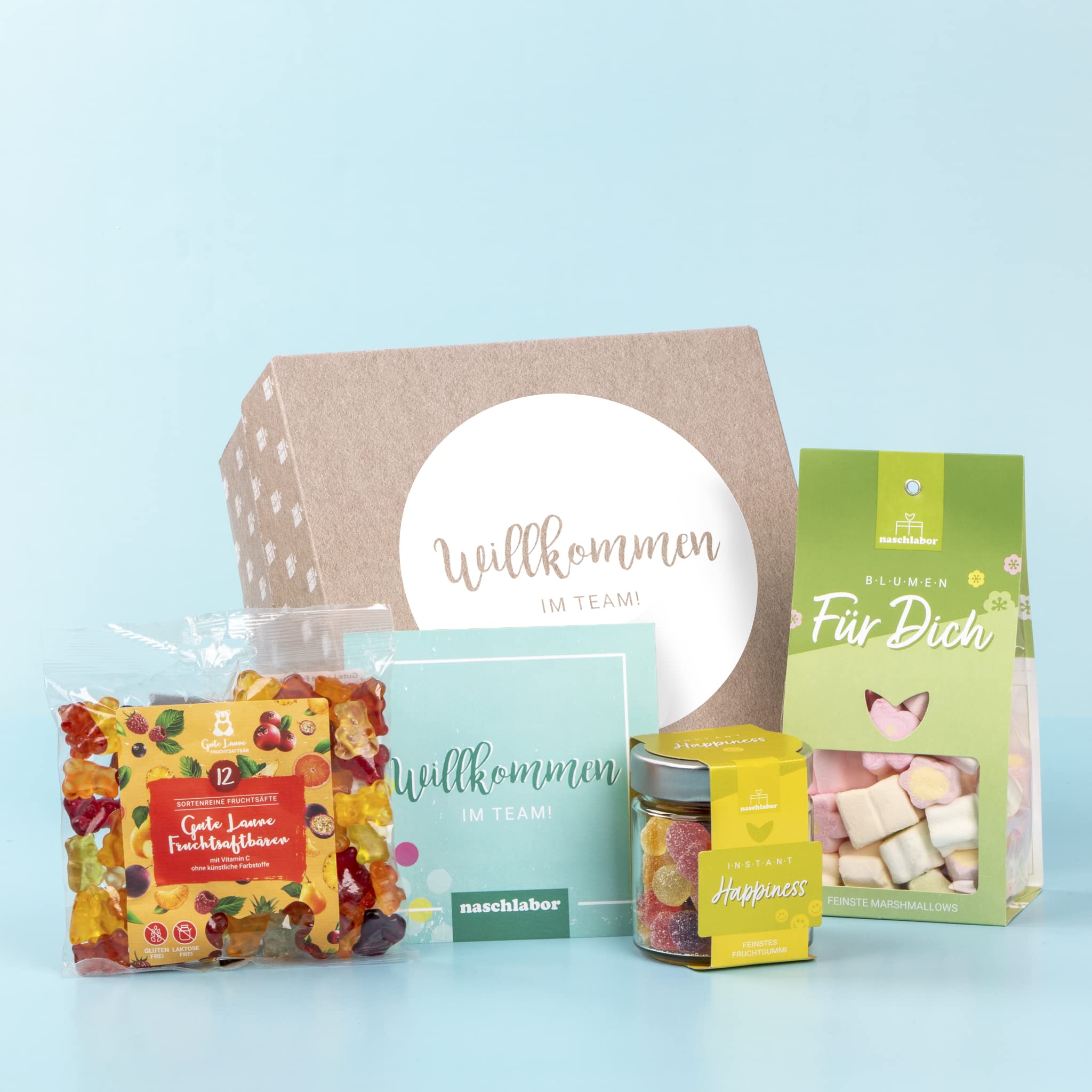 naschlabor | Onboarding Geschenkbox | Für einen schönen Start am neuen Arbeitsplatz | Als Willkommensgeschenk zur Einarbeitung und Onboarding | Perfekt für neue Teammitglieder