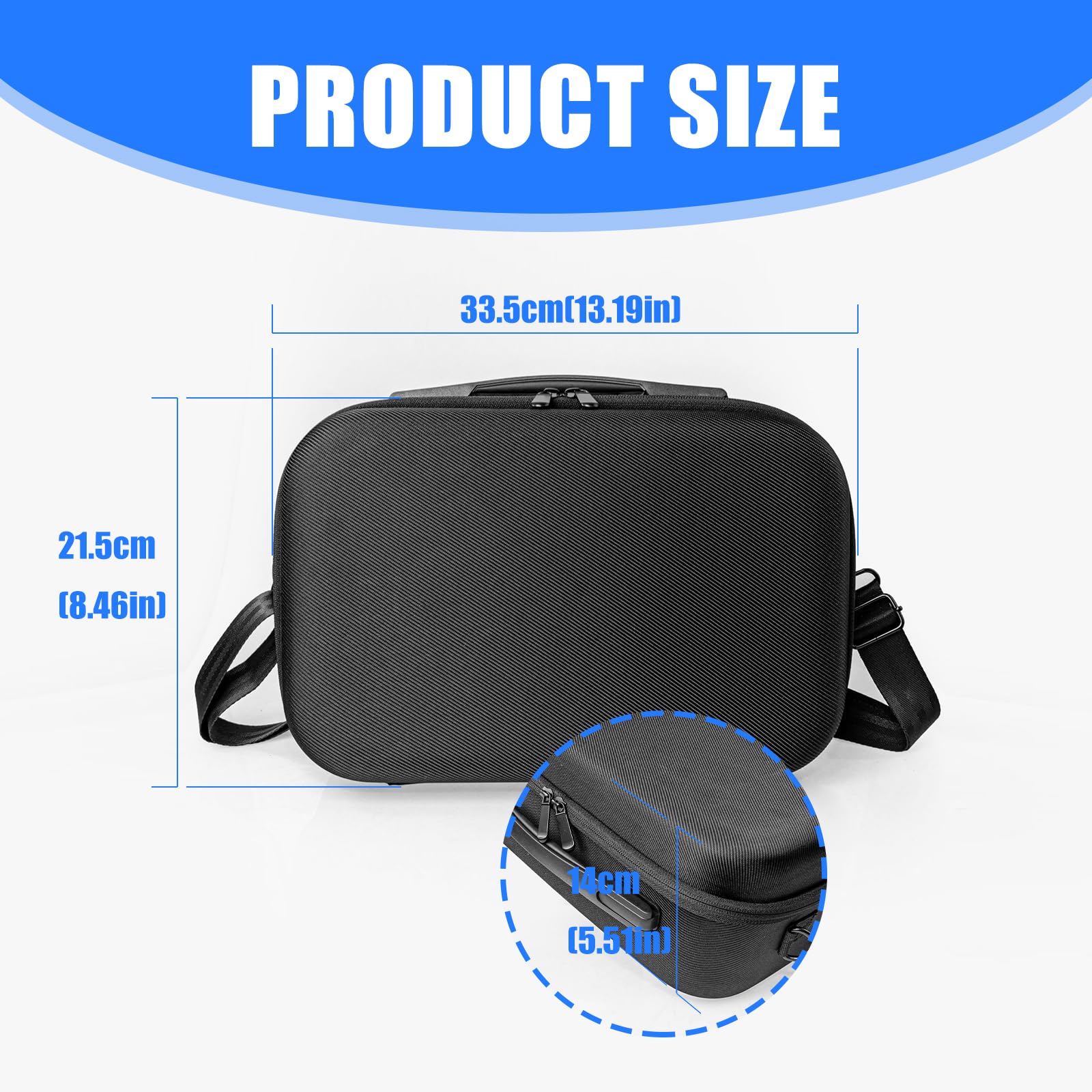 Harte Tragetasche, stoßfest, schützende Reisetasche, Tragetasche, tragbare Reisetasche für Studio-Host-Zubehör, robuste Schutzhülle