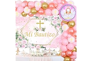 Mi Bautizo Party Decoration Balloon Garland Kit for Baptism