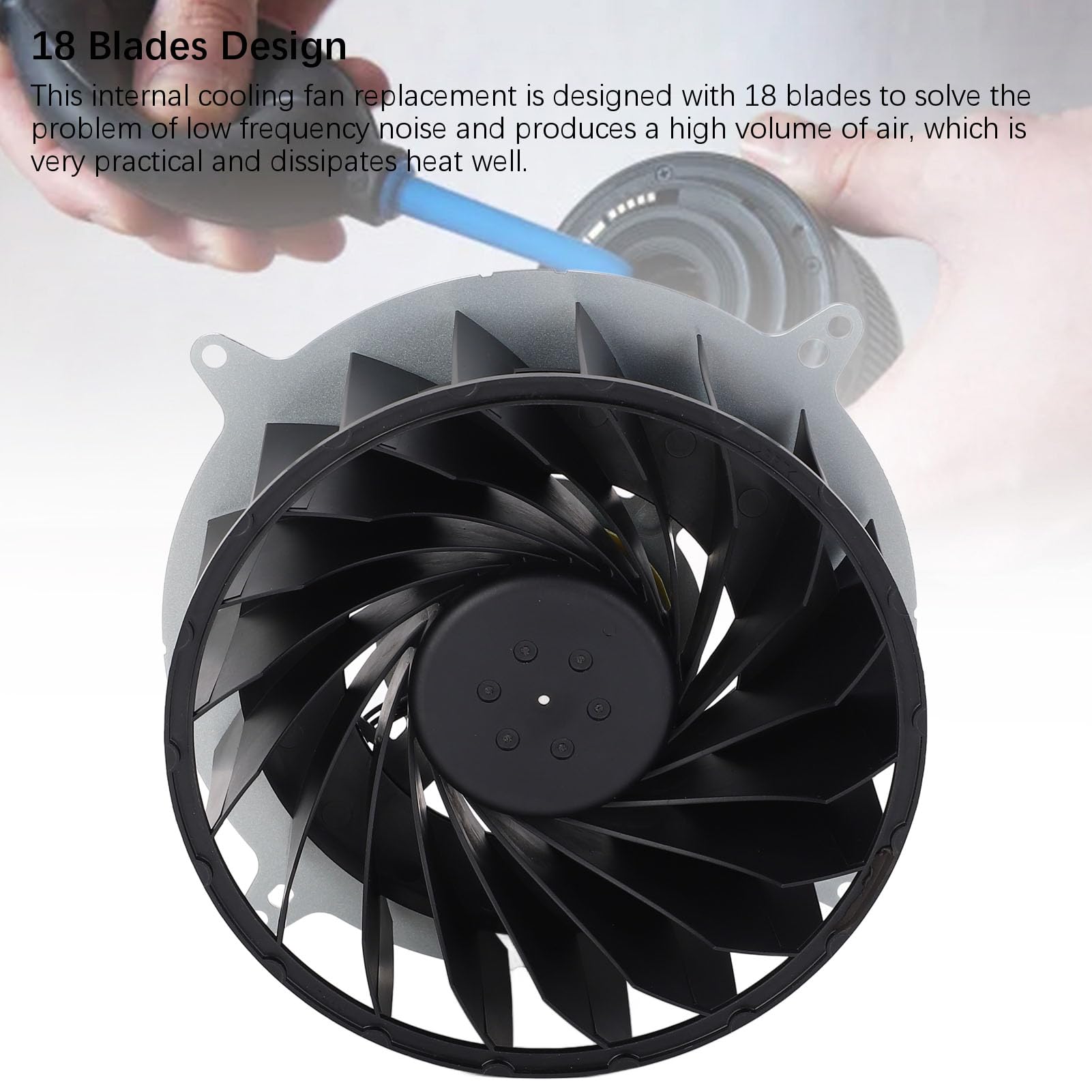 Ventilador de Refrigeración Interno, Ventilador de CPU Bajo Ruido 12047GS-12N-WB-0 12V 2.0A 18 Aspas para Serie de Computadora
