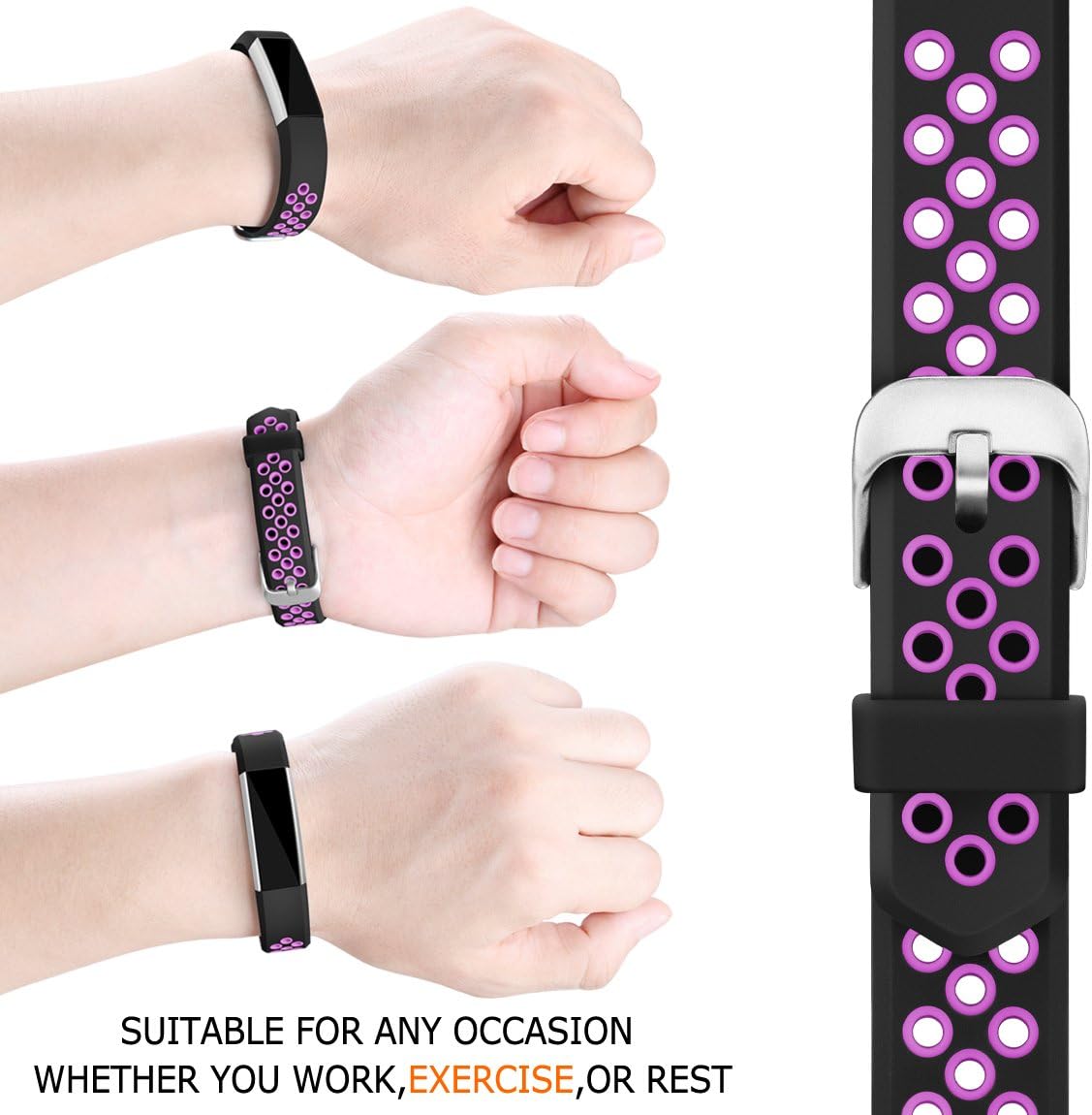 Maledan Competible with Alta HR/Alta and Ace Bands, Replacement Accessory Sport Bands with Air Holes