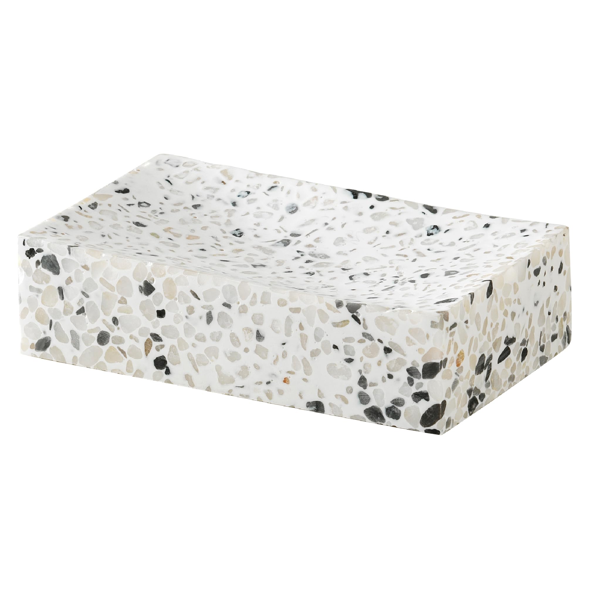 Gedy Zoe SOAP Box, Resin Sand, White, 11,5x7x3cm