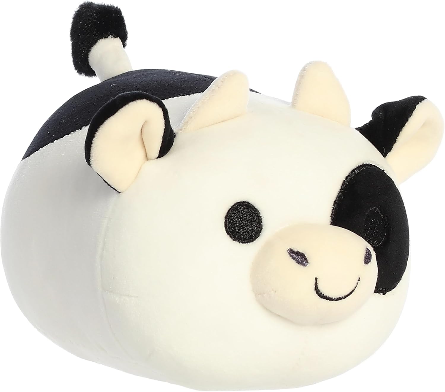 Aurora® Squishy Mooples™ Bessie Black and White™ Stuffed Animal - Soft and Cuddly Toy for Imaginative Play for Adults and Kids - 7 Inches