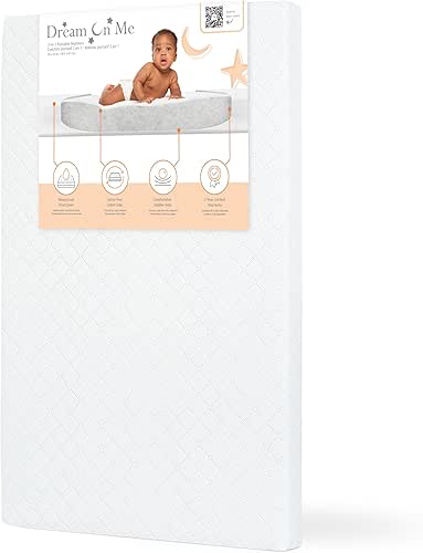 Dream On Me Sunset 3” Extra Firm Mini/Portable Crib Mattress,