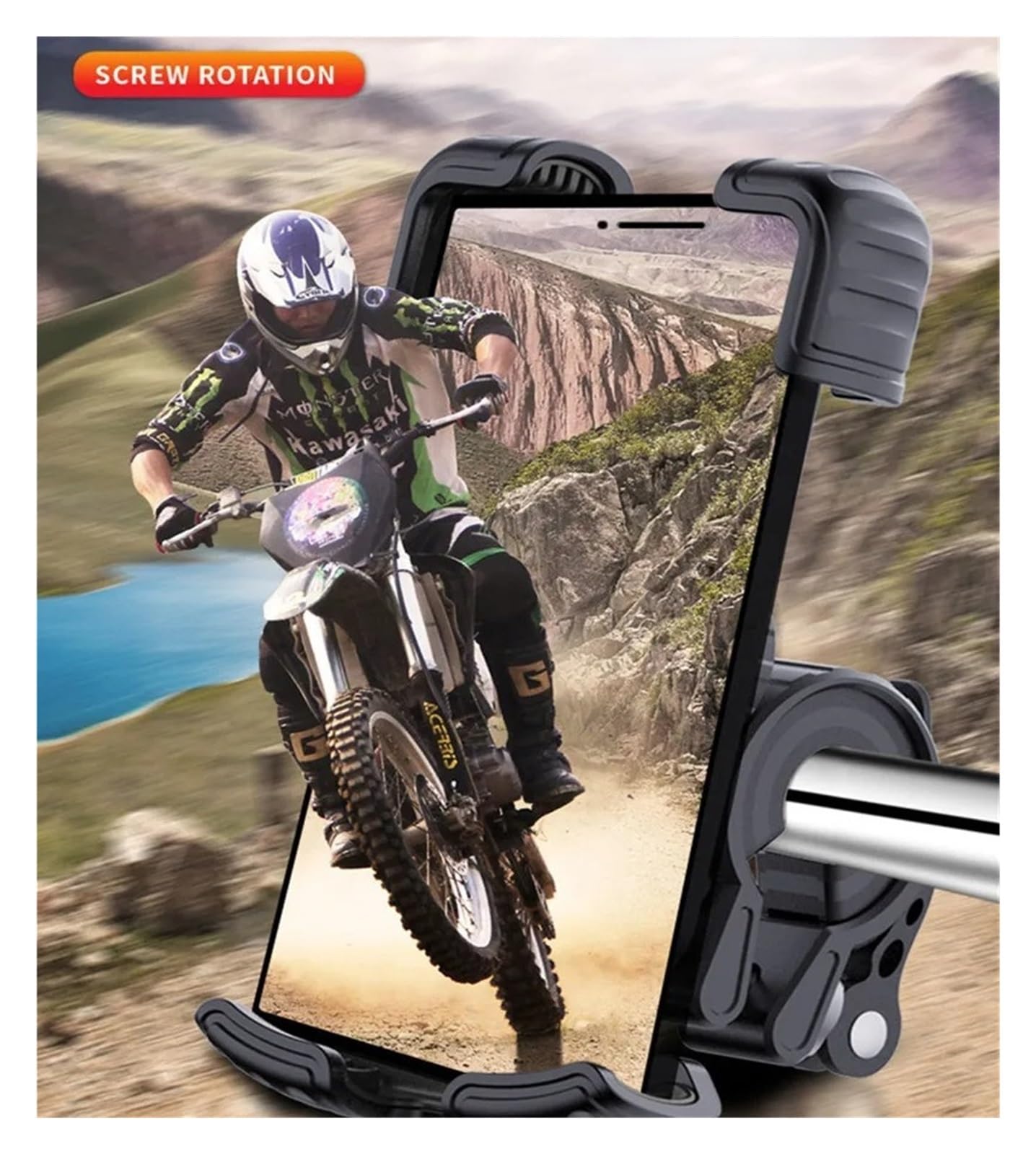 Telephone Moto Rotation Support De Téléphone De Vélo pour Guidon De Moto Pince Téléphone Portable Clip Smartphone pour Scooter Accessoires Externes Moto Porte Téléphone Vélo