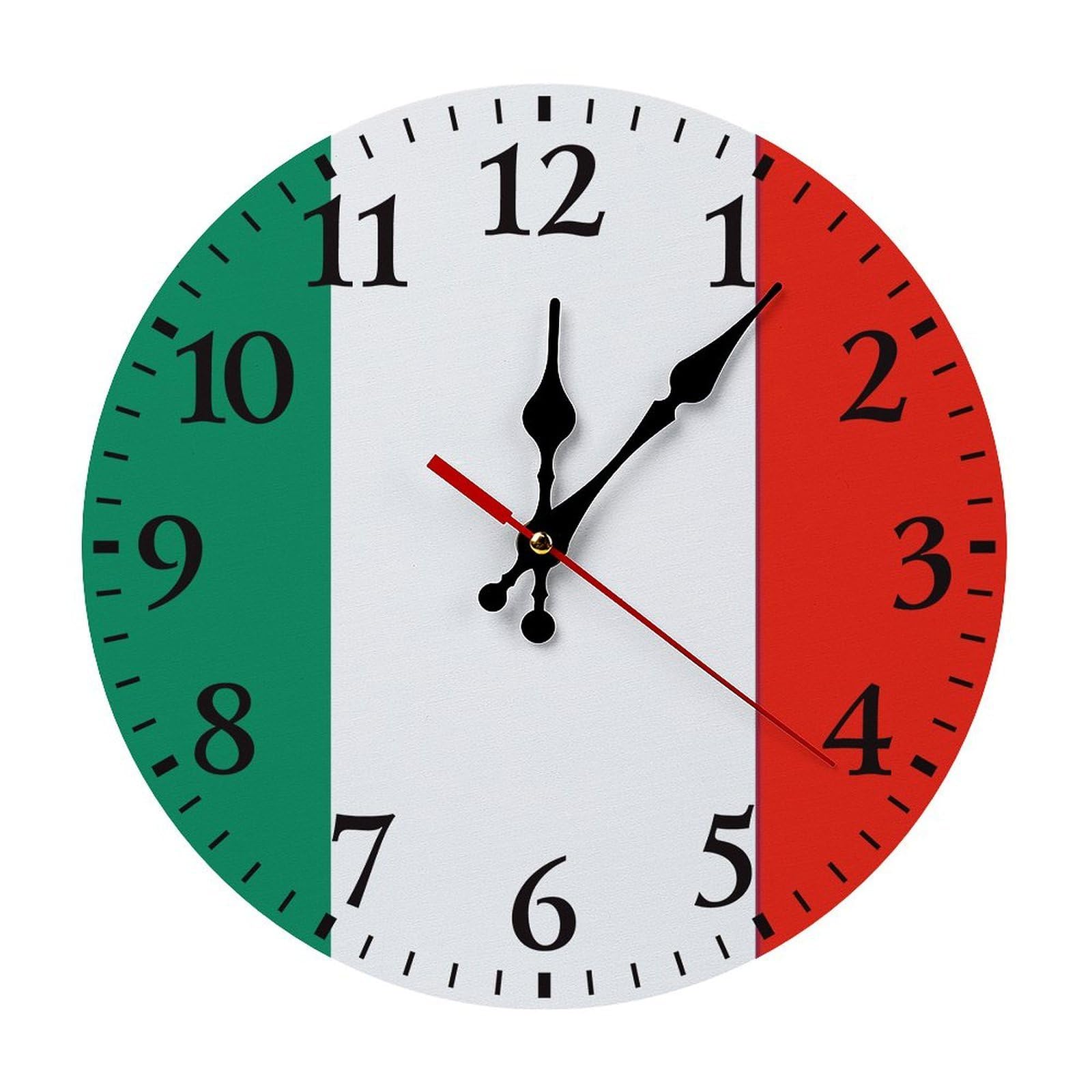 Horloge murale ronde tendance noire pour salon et cuisine moderne