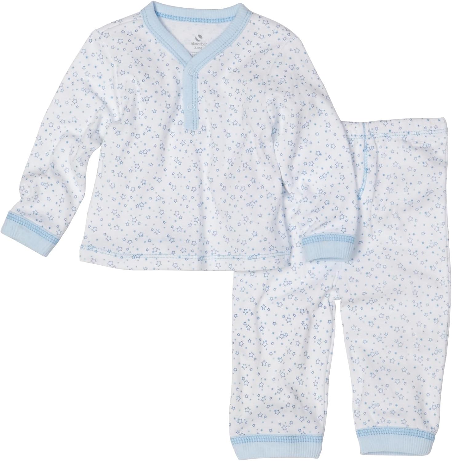 Absorba Newborn Baby Boys' Layette Loungewear 2 Piece Pant Set