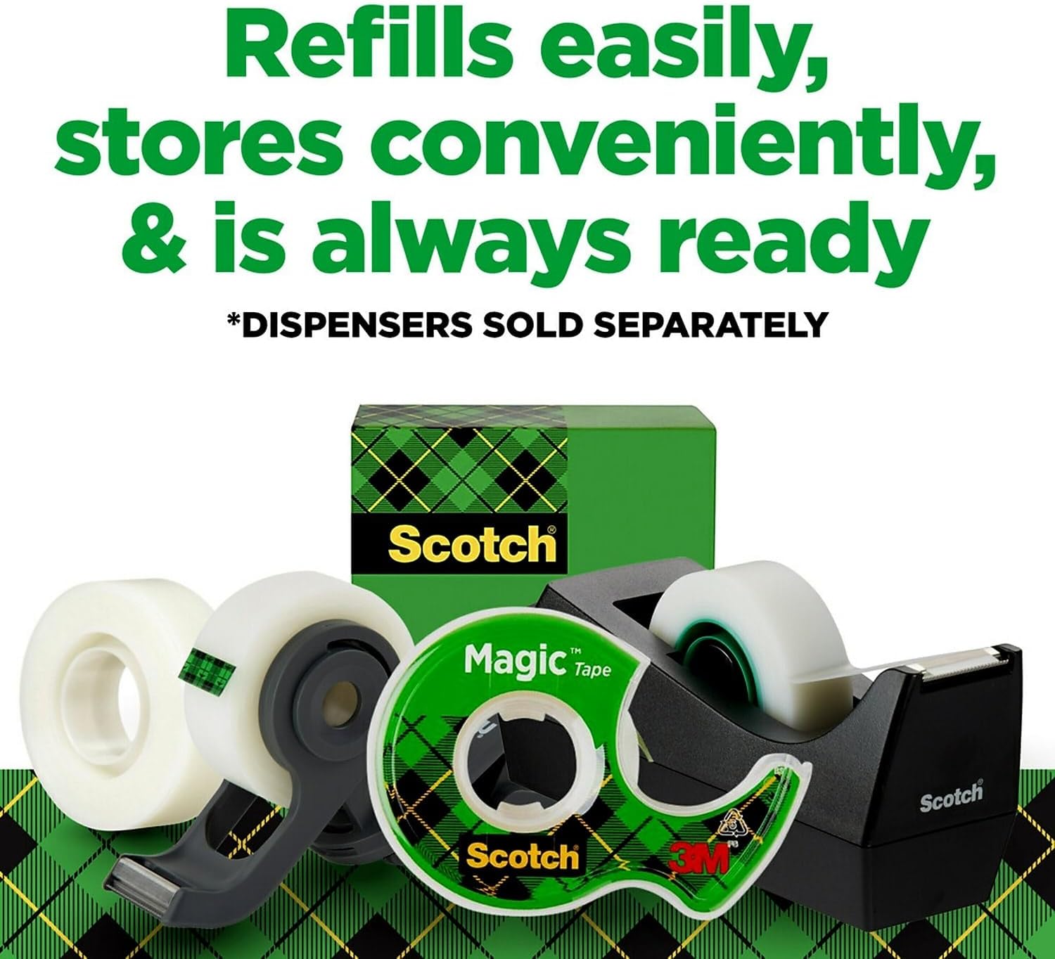 Scotch 810K12 Magic Tape, Refill Value Pk, 3/4-Inch x1000-Inch, 12/PK, Clear