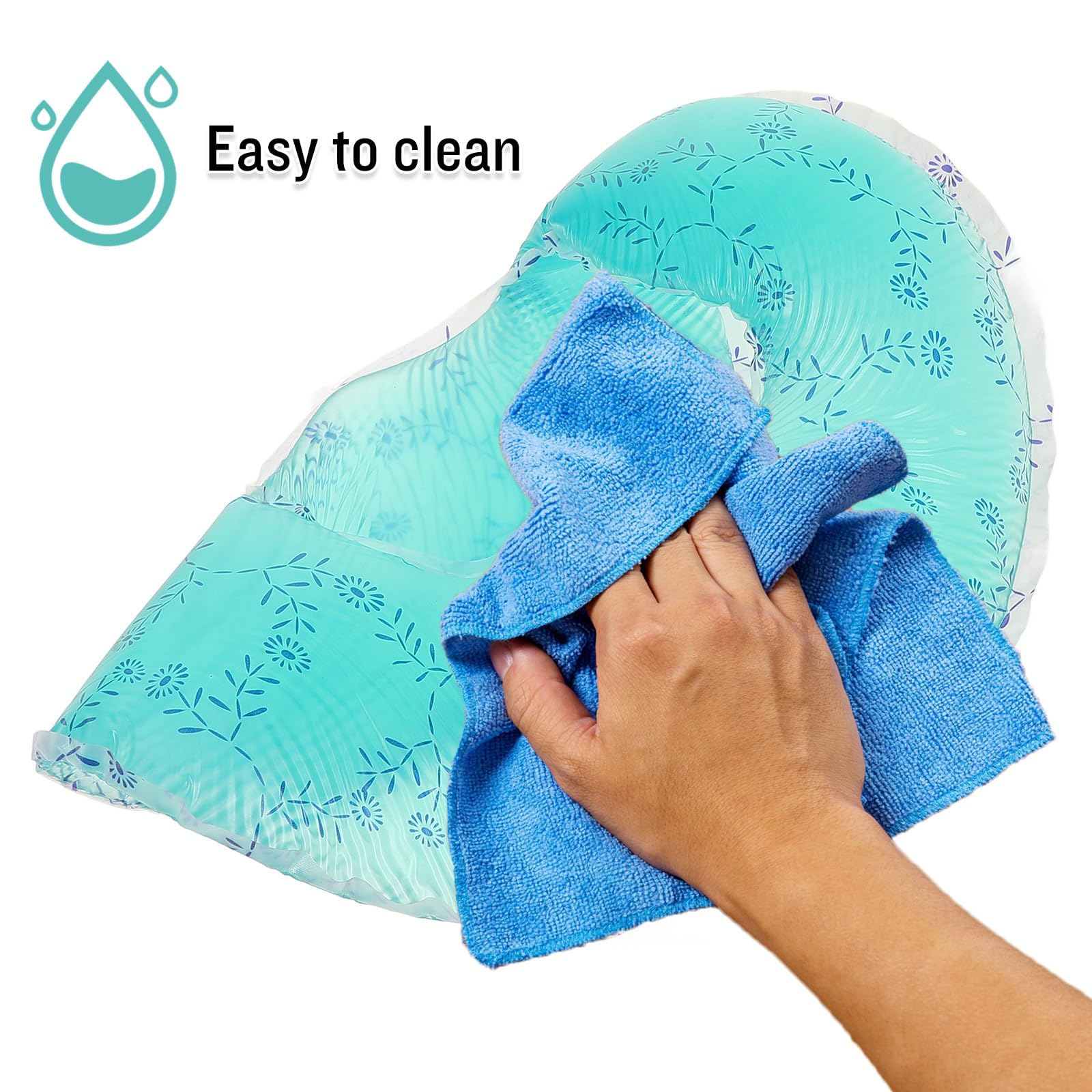 Almohada Facial de Silicona Orificio Redondo para Masaje Profesional en Salón, Reposacabezas para Mesa de Masaje, Cojín Verde Estampado para Cuidado y Relajación