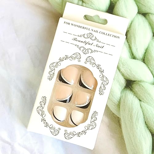 Miniatura 342 de Uñas postizas a presión con diseños de diamantes de imitación, uñas postizas reutilizables de cobertura completa con pestaña adhesiva, uñas postizas