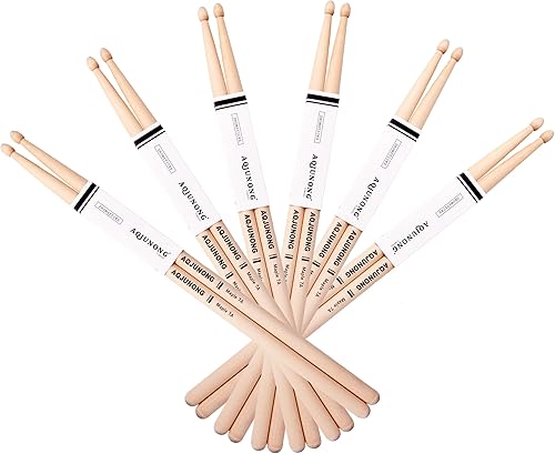 Baquetas, baquetas 7A, 6 pares de baquetas clásicas de madera de arce para niños y adultos, accesorios de percusión de instrumentos musicales