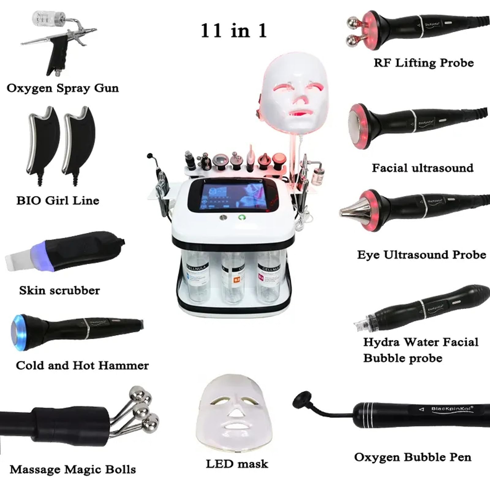 Urządzenie do pielęgnacji twarzy 8 w 1 Hydro Facial Care