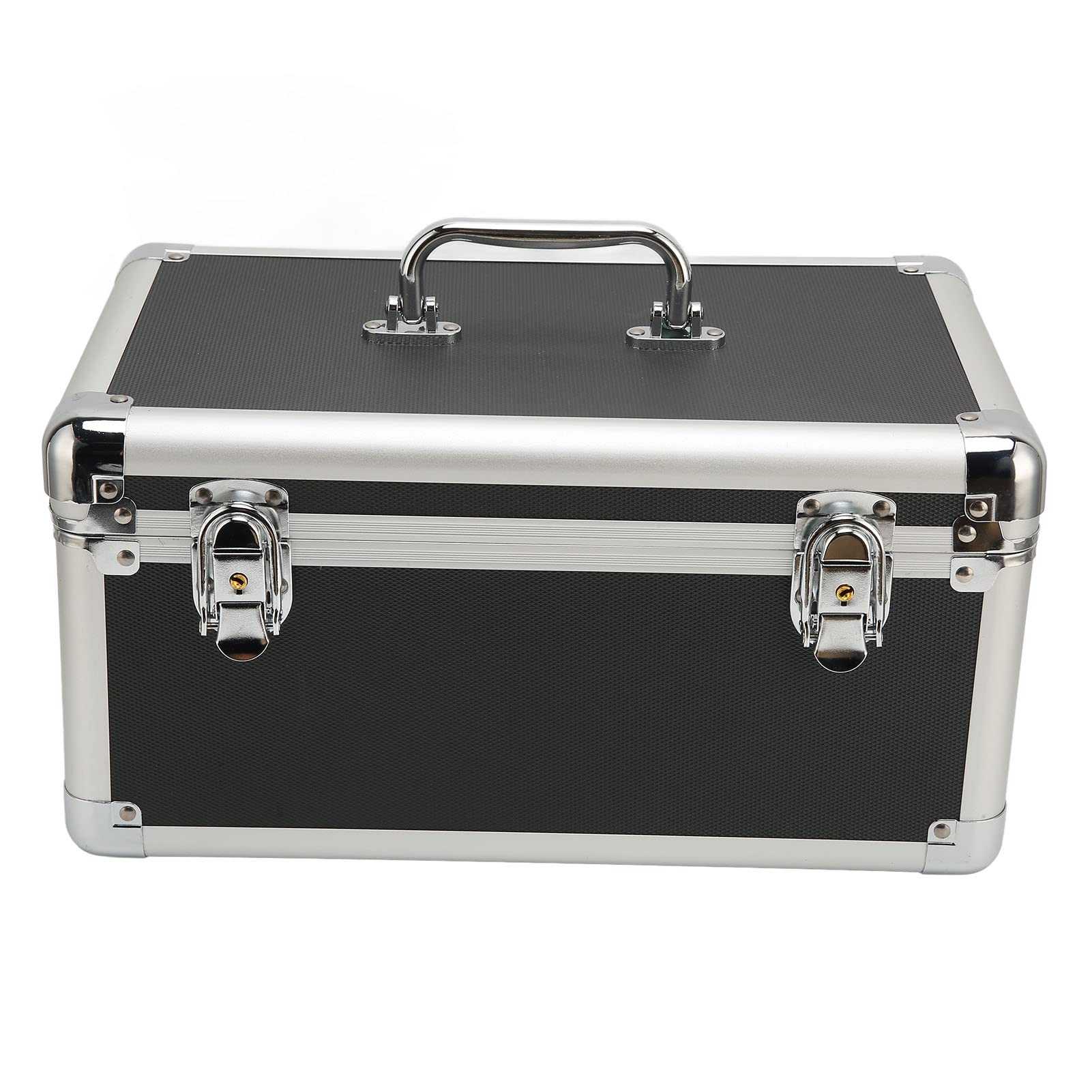 Hard Drive Protection Box, 10 Slots Shockproof Aluminum Alloy Corners Hard Drive Storage Box for 3.5 Inch Hard Drives Black-picture-29