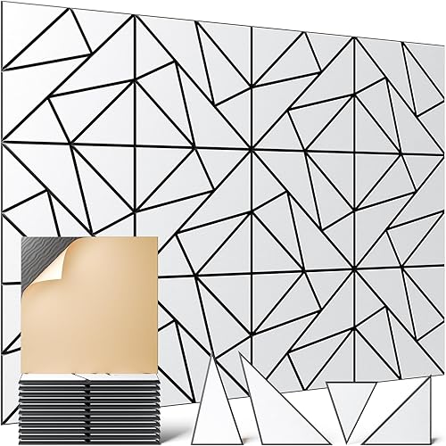 Miniatura 31 de 12 paneles acústicos autoadhesivos, paneles de espuma a prueba de sonido de 12 x 10 x 0.4 pulgadas para paredes, paneles de pared hexagonales