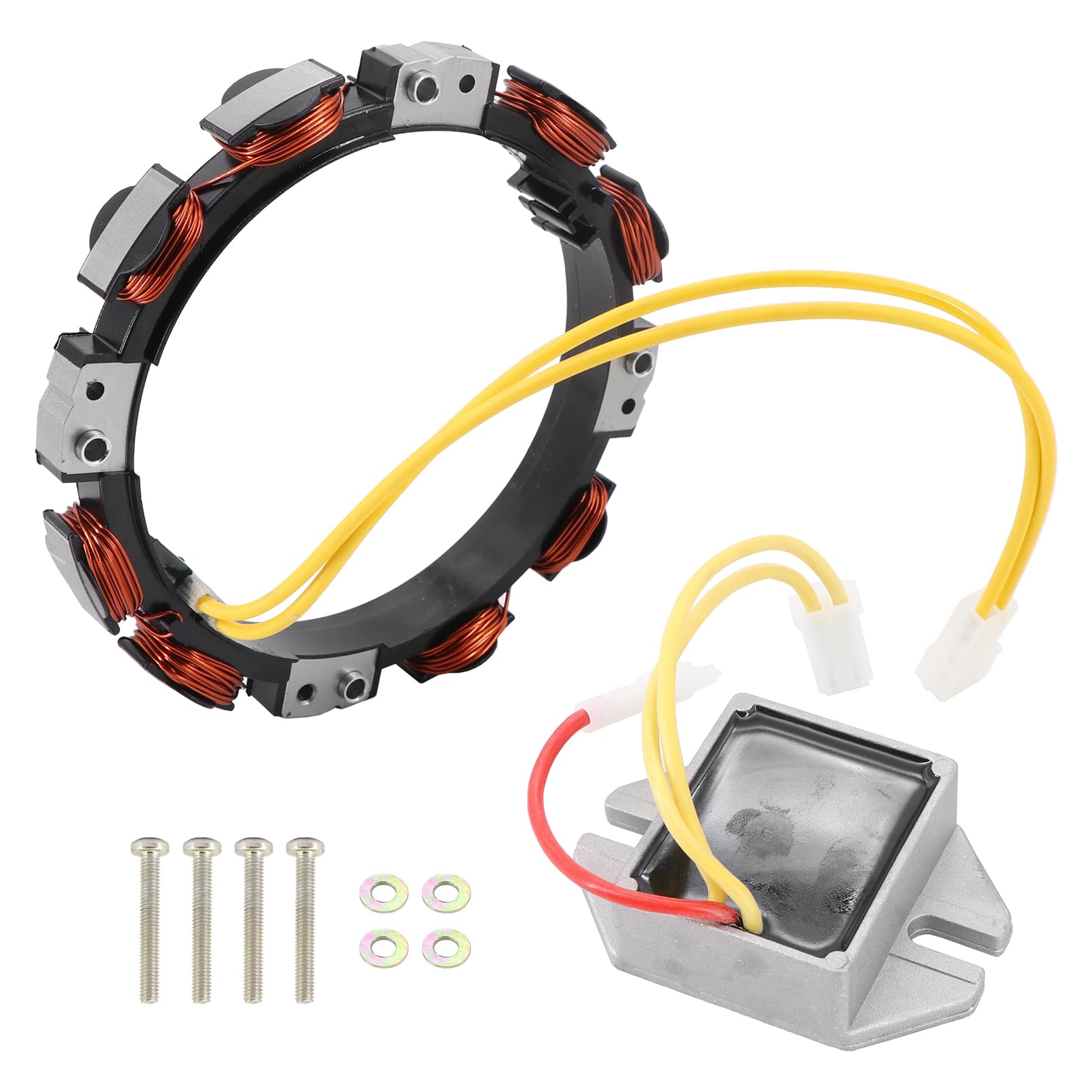 Tektall 592830 Alternator Stator Fit for BS 10-16 Amp,Repacle 394890 393374 691185 696458 691064 S2546 S1742 SST18 X330 Z225 Z245 Z425 Z435 Z445 Z465 Lawn Mower with 845907 Voltage Regulator-image-24