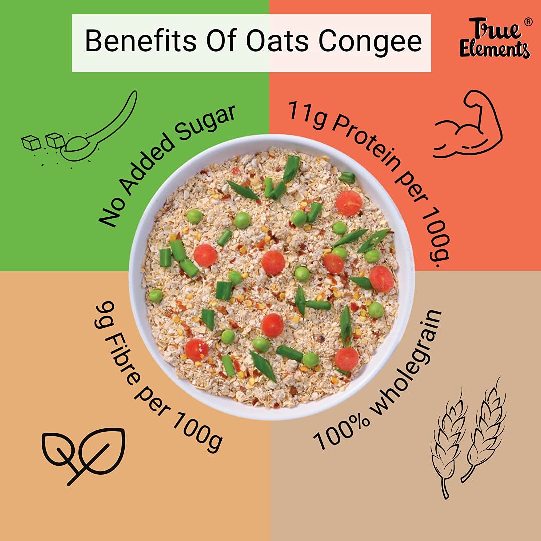 Buy True Elements Oats Kanji / Congee 500g Masala Oats With Gluten