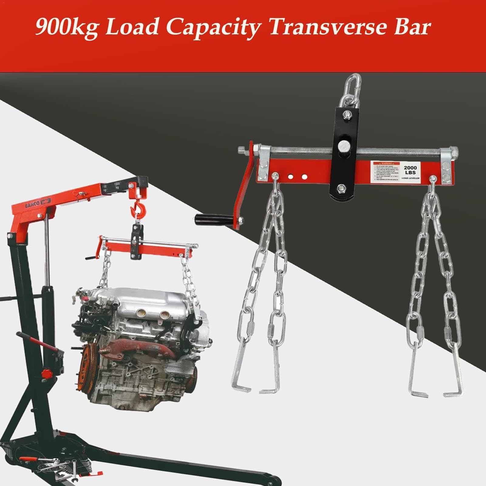 Podnośnik silnika | Adjustable Engine Balancer | Akcesoria do żurawia sklepowego | Podnośnik silników ciężkich, urządzenie do podnoszenia silników, przenośny leveler silników, równoważenie obciążeń