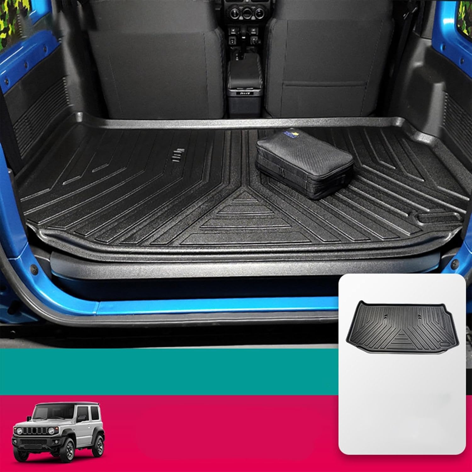 車のトランクマット、リアライナー、フルカバー防水滑り止めTPEブートライナーマット、カーゴパッドカーゴライナー、に適用 JB74