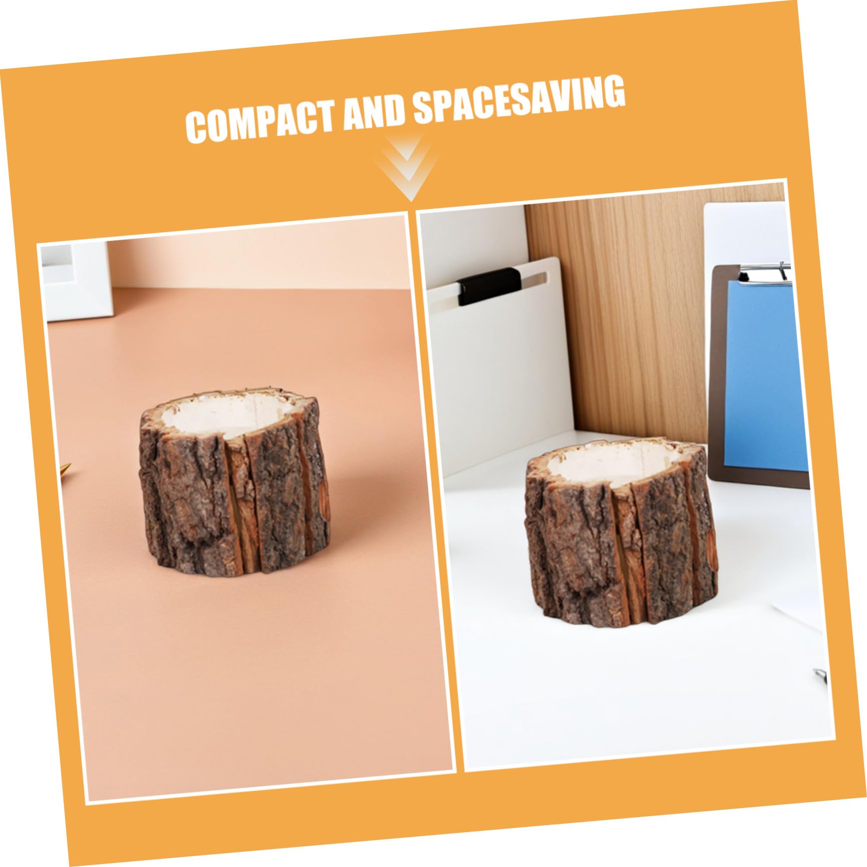 5pezzi Portapenne in Legno da Organizzatore per Scrivania Stile Rattan Contenitore per Penne e Cancelleria Decorativo per Ufficio e Casa