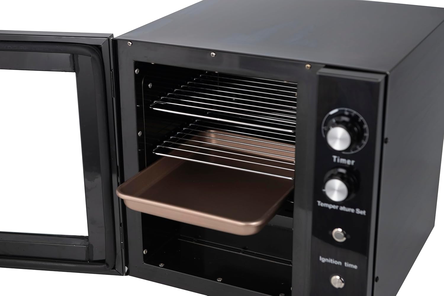 Clivia Electric Vertical BBQ Smoker 10L,Smoker Grill 30-110℃/800W,Heavy Duty Square BBQ Grill Multi-Function Cabinet for Outdoor Cooking or Kitchen and Party，Black