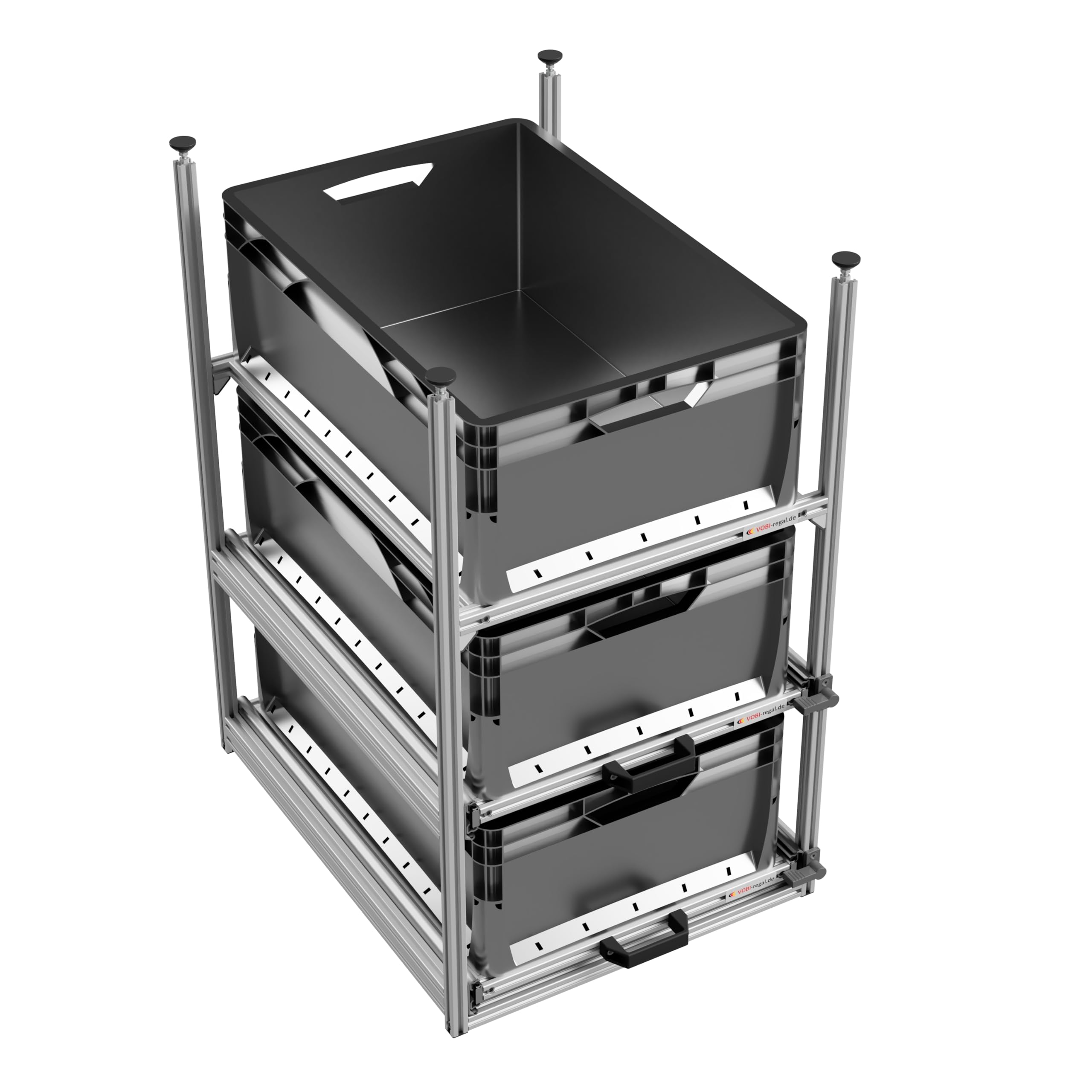 VOBI Wohnmobil Regal Regalsystem Tower 4-600, mit Auszügen, 475x610 mm (2 Auszüge und 1 Rahmen)