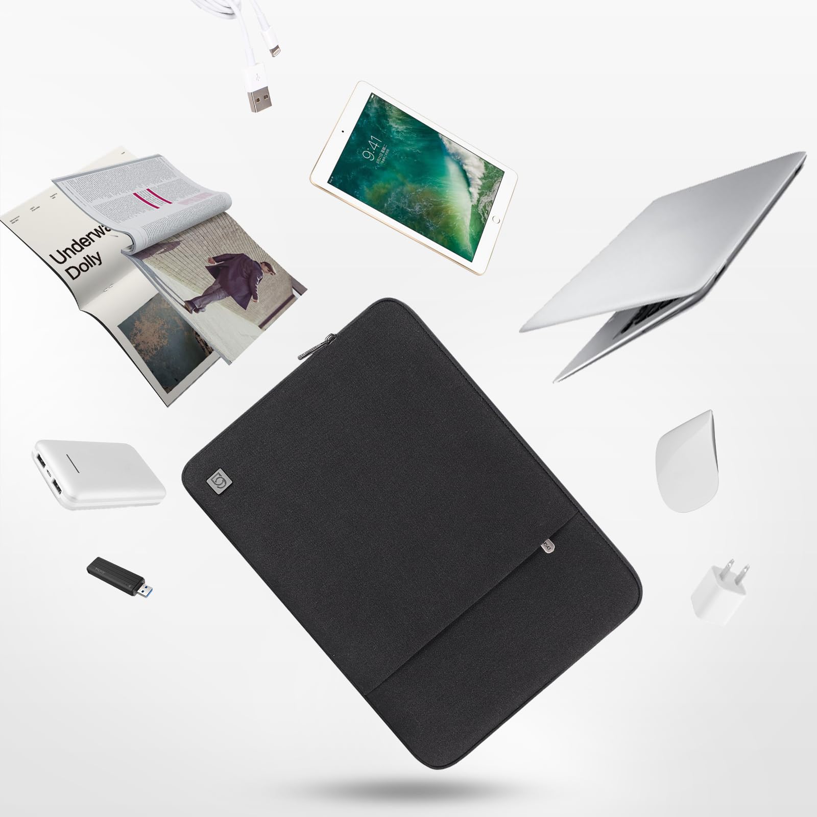 Borsa Per Laptop 17.3 Pollici Impermeabile - Cartella Con Tracolla Per Lenovo, HP, Dell, Verde Acqua - Foto 12