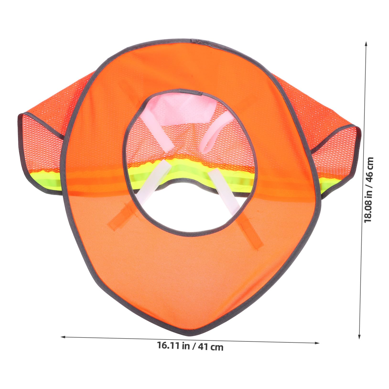 iplusmile 5 Pièces Protection Solaire Réfléchissante pour Casque de Sécurité Orange Pare Soleil Respirant pour Chantier avec Visière et Protection Nuque Solaire Construction pour Travail