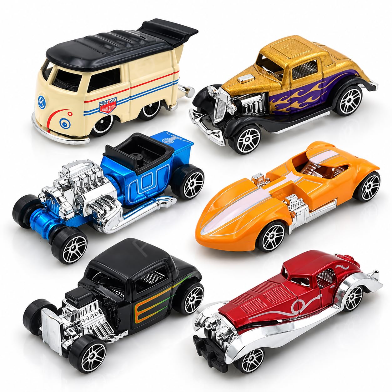 PLUSPOINT Superhero Car Set - 6 Die-Cast Metal Cars -12 PLUSPOINT Superhero Car Set - 6 Die-Cast Metal Cars -12