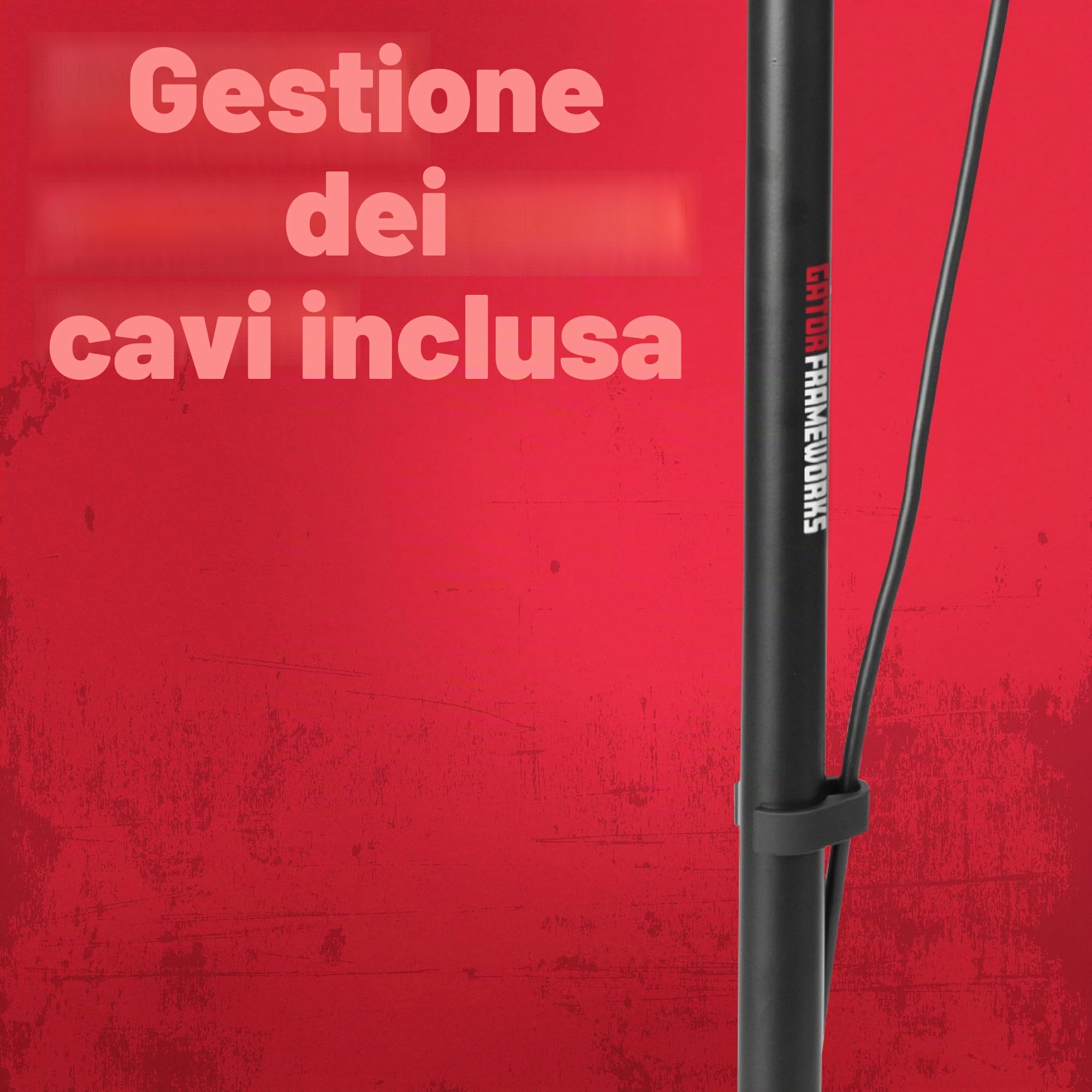 GATOR FRAMEWORKS - Supporto Microfono Deluxe con Base Ponderata da 12" e Regolazione Altezza a Una Mano (GFW-MIC-1201)