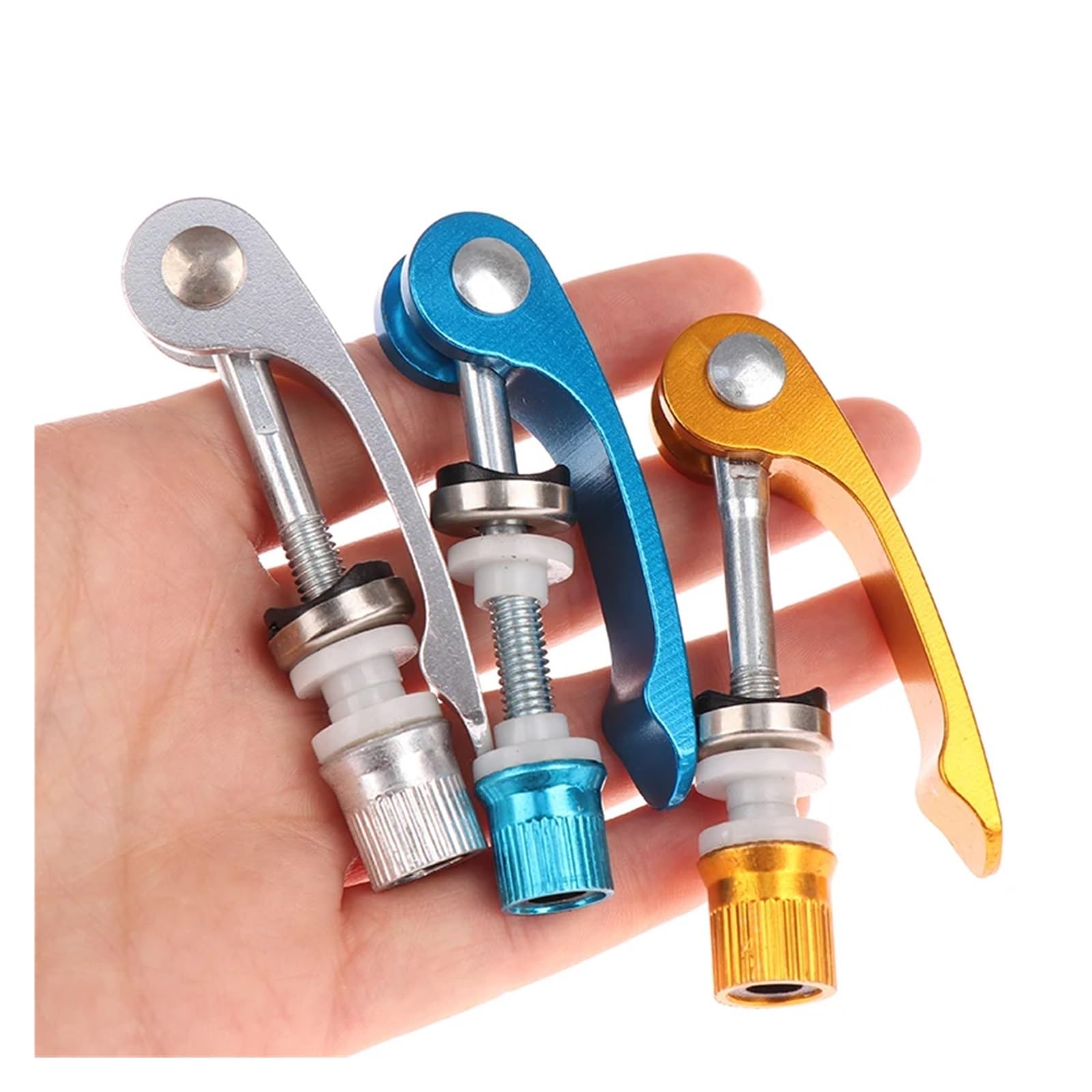 Vite a sgancio rapido per morsetto sedile 5 Pezzi MTB Road Bike Lega Di Alluminio Morsetto Reggisella A Sgancio Rapido Strumenti Riparazione Fai Da Te Accessori(Blue)