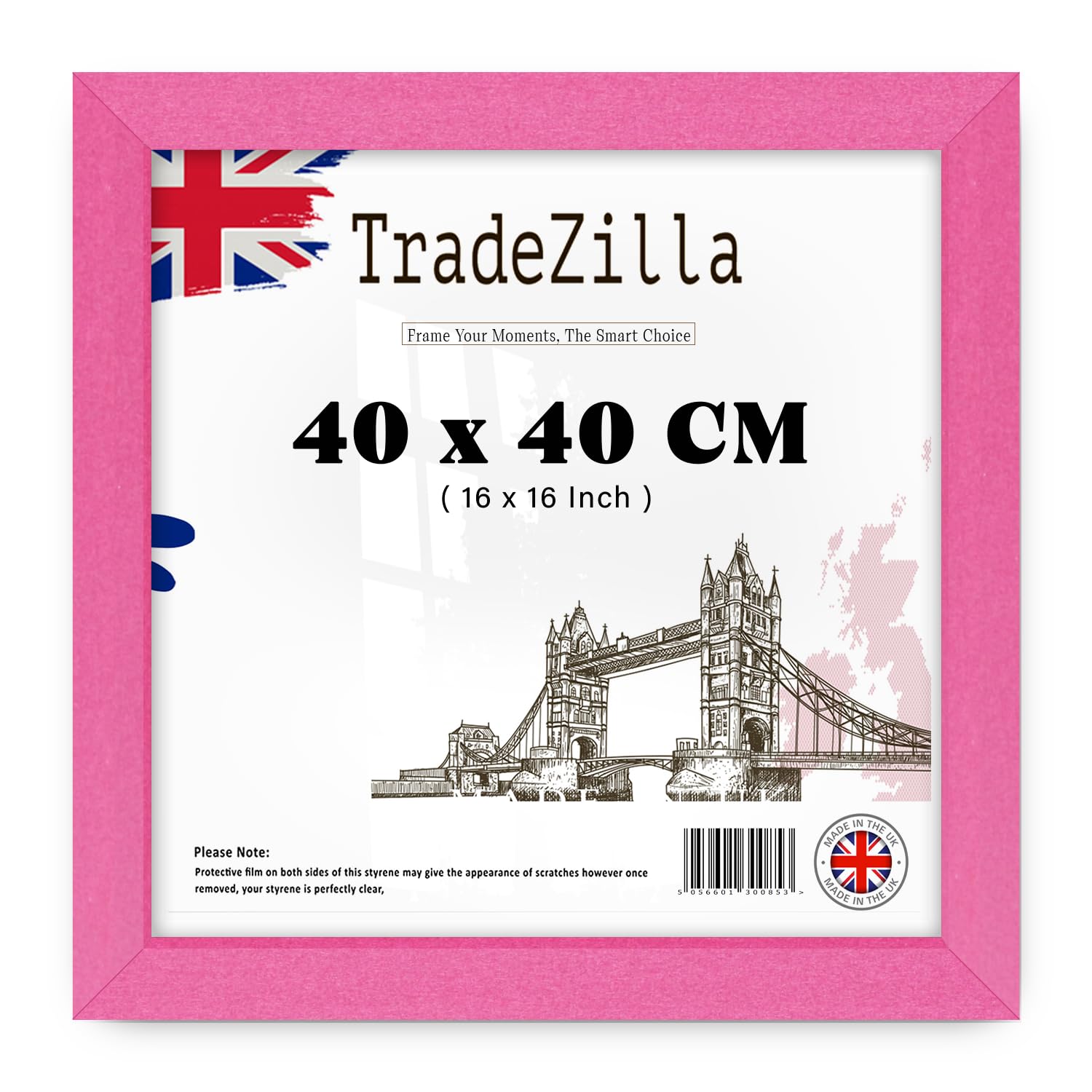 TradeZilla ® | Large Pink Picture Frame (40 x 40 CM) Photo Frame 16 x 16 for Wall Poster from The Range 400 x 400 mm [ Pink ] — image 1