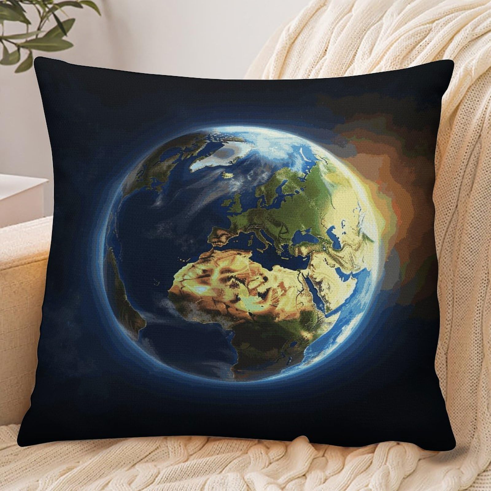 Fekiloot Style Glowing Earth Pillowcase Pillow Sham Pillow Case